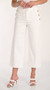 Front of the Cropped Wide Leg Trousers style 266590 from Frank Lyman in the color off white