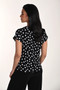 Back of the Polka-Dot Love Tee style 266102 from Frank Lyman in the colors black and white
