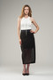 Front of the Mesh Overlay Skirt style BCS8767 from Insight in the color black