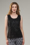 Front of the Beaded Tank style BCT5703C from Insight in the color black