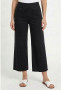 Front of the Stardust Wide Leg Cropped Jeans style P601BLKS from Ethyl in the color black