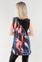Back of the Floral Print Tunic with Pocket style 108 from Michael Tyler in the multicolor print