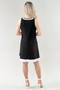 Back of the Double Layer Pocket Dress style 308 from Michael Tyler in the colors black and ivory