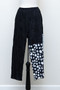 Front of the Polka-Dot Crinkle Pants style 243 from Vine Street in the black and white print