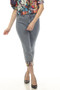 Front of the Graffiti Cuff Ankle Pants style Z13325 from AZI Jeans in the light wash denim