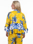 Back of the Tiffany Denim Trim Cardigan style 5474 from Shannon Passero in the yellow palm print