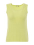 Front of the Studded Sleeveless Tank style 26306 from Dolcezza in the color light green