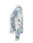 Side of the Blue Flowers Linen Jacket style 26657 from Dolcezza in the multicolor print