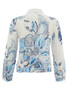Back of the Blue Flowers Linen Jacket style 26657 from Dolcezza in the multicolor print