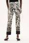Back of the Millennium Printed Straight Pull-On Pants style 262206 from Joseph Ribkoff in the colors beige/multi