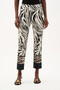 Front of the Millennium Printed Straight Pull-On Pants style 262206 from Joseph Ribkoff in the colors beige/multi