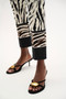 Close up of the Millennium Printed Straight Pull-On Pants style 262206 from Joseph Ribkoff in the colors beige/multi