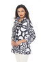 Side of the Polka-Dot Wire Collar Jacket style T6134-6462 from Tango Mango in the colors black and white