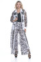 Front of the Safari Zebra Duster Jacket style SFL-001 from Kokomo in the black/zebra print