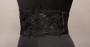 Side of the Lace Elastic Stretch Belt style BT948 from Samuel Dong in the color black