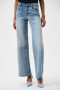Front of the Classic Wide-Leg Stretch Jeans style 251968CO from Joseph Ribkoff in the color light blue