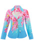 Front of the Summer in Santorini Blazer style 26609 from Dolcezza in the multicolor print