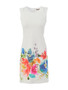 Front of the Spring Delight Sleeveless Floral Dress style 26706 from Dolcezza in the multicolor print