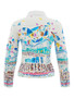 Back of the A Thousand Colors Denim Jacket style 26677 from Dolcezza in the multicolor print