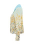 Side of the Shoreline Flowers Denim Jacket style 26727 from Dolcezza in the multicolor print