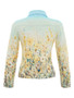 Back of the Shoreline Flowers Denim Jacket style 26727 from Dolcezza in the multicolor print