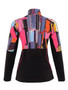 Back of the Baisti Print Zip Jacket style 36293 from Dolcezza in the multicolor print