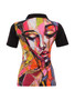 Back of the Baisti Print V-Neck Top style 36291 from Dolcezza in the multicolor print