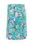 Side of the Half Moon Morning Print Skort style 36262 from Dolcezza in the multicolor print