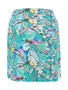 Back of the Half Moon Morning Print Skort style 36262 from Dolcezza in the multicolor print