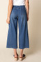 Back of the Wide Leg Flower Jean Capris style 11470 from Habitat in the color medium denim
