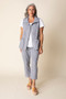 Front of the Pinstripe Layering Vest style 18347 from Habitat in the color navy