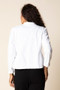 Back of the Stonewash Blazer Jacket style 31521 from Habitat in the color white