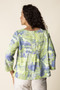 Back of the Destination Pleat Back Pullover Top style 34932 from Habitat in the aloe print