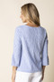 Back of the Textured Flounce Top style 38113 from Habitat in the color bluebelle