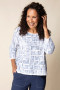 Front of the Stamped Pullover Top style 82320 from Habitat in the color white