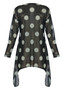 Back of the Polka-Dot Mesh Mabel Tunic style SH-4686 from Kozan in the dalmatian print