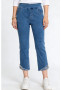 Front of the Mermaid Pearl Capri Jeans style P36BWDP from Ethyl in the color blue