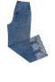 Back of the Scalloped Hem Cut-Out Jeans style P601BWE from Ethyl in the color blue