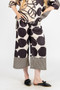 Front of the Polka Dot Wide Leg Cropped Pants style FC261224 from Fashion Concepts in the multicolor print