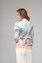 Back of the Printed Vegan Moto Leather Liquid Jacket style BCJ17681MPRE in the liquid lake print