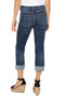 Back of the Charlie Crop Wide Rolled Cuff style LM2150F88 from Liverpool Jeans in the color wells