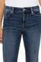 Close up of the Charlie Crop Wide Rolled Cuff style LM2150F88 from Liverpool Jeans in the color wells