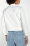Back of the Bracelet Length High Cuff Cropped Jacket style LM1C94WPD from Liverpool Jeans in the color white diamond