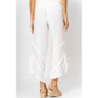 Back of the Linen Pant with Detailed Bottom style 8155 from Look Mode in the color white