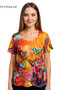 Front of the Blingy Heart Print T-Shirt style GTP-3-H2 from Creation in the multi print