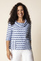 Front of the Make Waves Crinkle Tee style 19209 from Habitat in the color sky