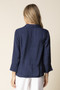 Back of the Jacquard Flounce Shirt style 30713 from Habitat in the color navy