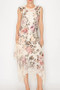 Front of the Leopard Floral Print Lace Dress style 4609 from Origami
