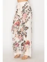 Side of the Relaxed Lace Patchwork Pants style 4703BG from Origami in the beige leopard flower print