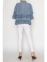 Back of the Chambray Ruffle Detailed Jacket style 4898 from Origami in the color denim